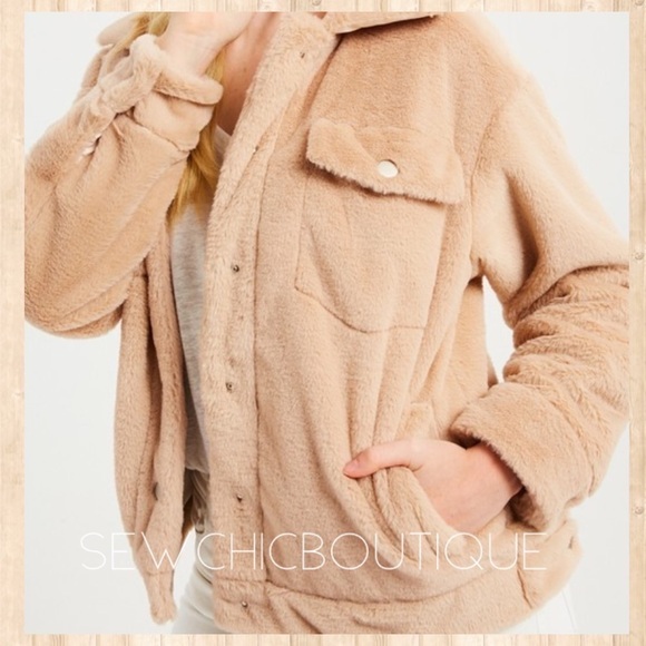 Amazing Teddy Fur Twin Flap Pocket Jacket - Picture 4 of 6